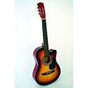 Crescent 38" Sunburst Cutaway Acoustic Guitar with Gig Bag and Accessories