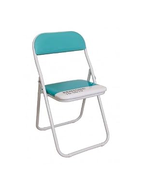 Folding Chair Metal Portable Foldable for Indoor or Outdoor, Dining Rm & Kitchen Padded Vinyl Turquoise