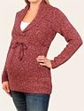 Motherhood Maternity: Long Sleeve Shawl Collar Maternity Sweater