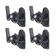 4 Pack of Black Universal Speaker Wall Mount brackets