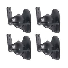 4 Pack Schwarze Universal-Wandhalterungen f�r Lautsprecher