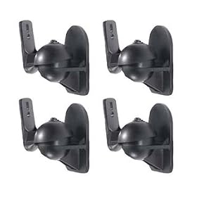 4 Pack of Black Universal Speaker Wall Mount brackets