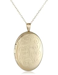 Momento Lockets Gold Over Silver Oval Shaped Locket Necklace