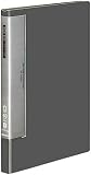コクヨ クリヤーブック ウェーブカット 固定式 A4縦 40枚 ダークグレー ラ-T570DMの画像