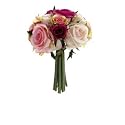 Allstate FBQ749-FU-PK 9 in. Confetti Rose Bouquet Fuchsia-Pink- Pack of 6