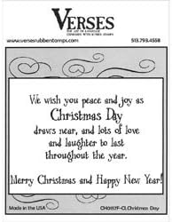 Bulk Buy: Verses Rubber Stamp Co. (2-Pack) Verses Cling Mounted Rubber Stamp 4.5'X6.5' Christmas Day CH0157F