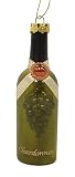 Chardonnay White Wine Glass Bottle With Grapes Christmas Ornament