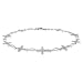 Sterling Silver 1/10 ct. Diamond Cross Bracelet