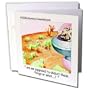 Londons Times Funny Cow Cartoons - Alien Cow Abduction - Greeting Cards-12 Greeting Cards with envelopes