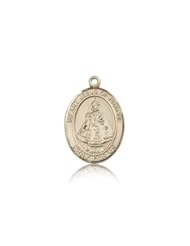 Free Engraving Included Medal-14k Gold Infant of Prague Medal 3/4" 8207KT w/o Chain w/Box Unusual & Specialty Children/Schools