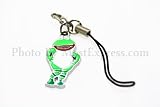 Gnomeo & Juliet Toy Metal Phone Charm Strap with Mini Snap Hook - Nanette the Frog