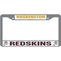 Washington Redskins Chrome License Plate Frame