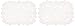 Heritage Lace Dogwood Placemat, 14 by 19-Inch, White, Set of 2