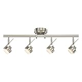Kichler Lighting 10326NI 4-Light LED Energy Star Fixed Rail Directional Light, Brushed Nickel with Satin-Etched Glass Kichler Lighting 10326NI 4-Light LED Energy Star Fixed Rail Directional Light, Brushed Nickel with Satin-Etched Glass