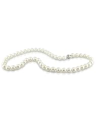 Sterling-Silver 8-8.5 MM White Freshwater Cultured Pearl Strand, 18"