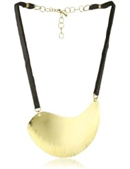 Sibilia Tao 24K Gold Plated Leather Pendant Necklace