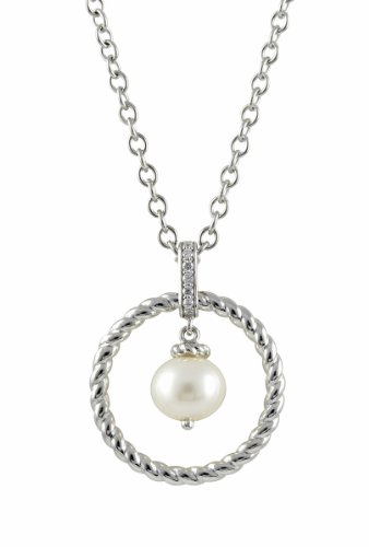 Merii Damen-Collier 925 Sterlingsilber rhodiniert S&uuml;&szlig;wasser-Zuchtperle wei&szlig; 45 cm M0547N/9 Preisvergleich