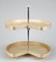 Peter Meier Kidney Shaped Wood Lazy Susan 28" - 2 shelf set 72-74TE-12