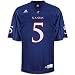 adidas Kansas Jayhawks #5 Royal Blue Replica Football Jersey (X-Large)