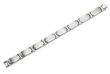 Stainless Steel Brushed and Polished Bracelet - 9.5 inches