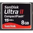 SanDisk 8 GB Ultra II CF Memory Card 15MB/S {SDCFH-008G-A11, USA Retail Package}
