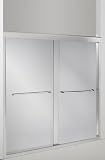 KOHLER K-702205-L-NX Fluence 3/8-Inch Thick Glass Bypass Bath Door, Brushed Nickel