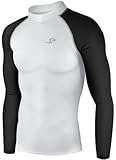 New 020 Skin Tight Compression Base Layer White Black Running Shirt Mens S-2xl