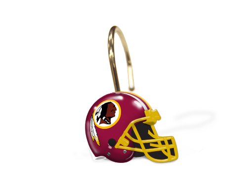 NFL Washington Redskins Set of 12 Shower Curtain Rings