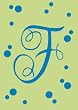 Monogram Polka Dot Garden Size Flag - F