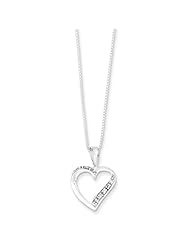 Sterling Silver CZ Heart Necklace