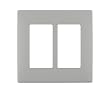 Leviton Renu REWP2-PG Two-Gang Screwless Snap-On Wallplate, Pebble Grey