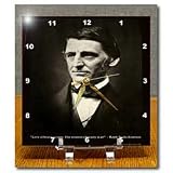 Rick London Famous Love Quote Gifts - Ralph Waldo Emerson Love of beauty is taste The creation of beauty is art BnW - Desk Clocks