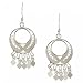 New Sterling Silver Chandelier Earrings Round Filigree