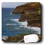 Sandy Mertens Hawaii Travel Designs - Cliffs At Makapuu Point - Mouse Pads