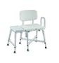 Bariatric Transfer Bench SizeTypeA : Seat Width including transfer section: SizeA : 27" SizeTypeB : Seat Surface Depth: SizeB : 16" Color : White Warrant