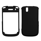 Black Rubberized Snap-On Cover Hard Case Cell Phone Protector for Blackberr ....