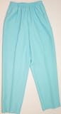 Women's Plus Alfred Dunner Classics Elastic Waist Pants Light Turquoise 20W Prop. Medium