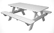 Recycled Earth-Friendly Park Lane Outdoor Patio Picnic Table - White