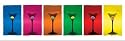 Cocktails - Martini Gl&auml;ser, Pop Art Midi-Poster (91 x 30cm)