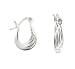 Small Twisted Hoops Sterling Silver Latching Hoop Earrings