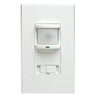 Leviton PR150-1LW 500W, Single Pole, 150 Degrees, 350 sq. ft. Passive Infrared Wall Switch Occupancy Sensor, Residential Grade, White