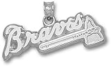 Atlanta Braves Braves with Tomahawk 1/2 Pendant - Sterling Silver Jewelry