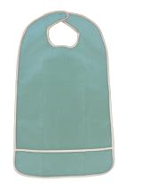 Waterproof Terry Cloth Adult Bib w/ Velcro Closure and Crumb Catcher