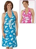 Printed Terry Halter Dress