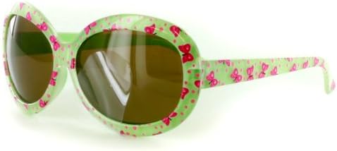 "Flutter" Spring-Inspired Polarized Kids Sunglasses in Four Gorgeous Colors - 100% UV (Green/Amber Lens, Amber)
