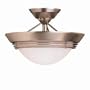 Kichler Lighting 3766NI 3 Light Semi Flush Ceiling Light, Brushed Nickel