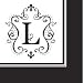 Monogram Black & White Cocktail Napkins - L