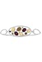 Boma Sterling Silver Bangle Bracelet With Smoky Quartz, Garnet and Citrine Cluster