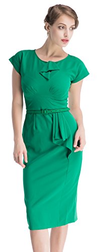 MUXXN® Women 50s Vintage Chic Cap Sleeve Pencil Dress