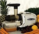 Omega J8005 Nutrition Center Single-Gear Commercial Masticating Juicer, Chrome and Black